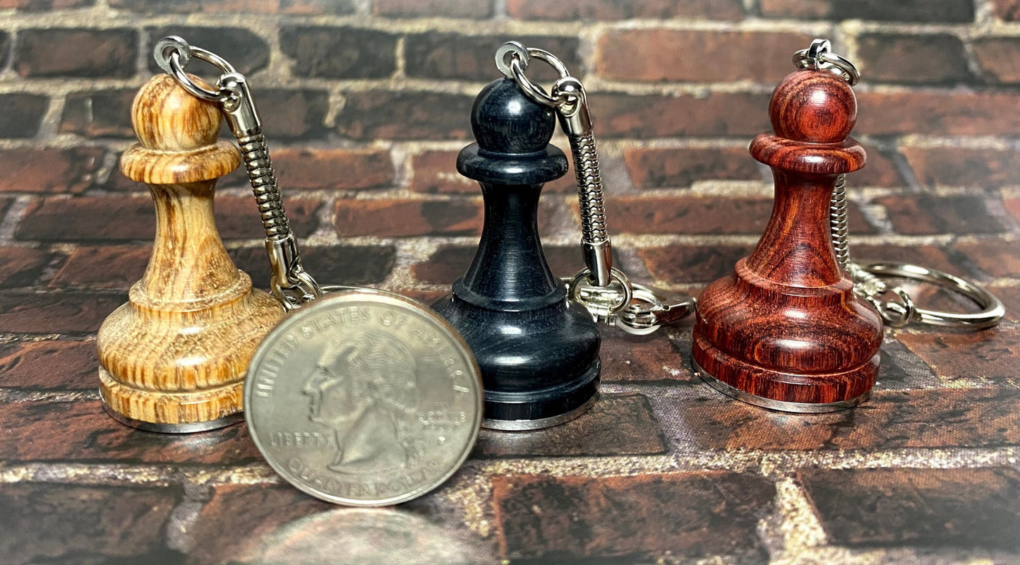 Custom Engraved Pawn Chess Piece Keychain