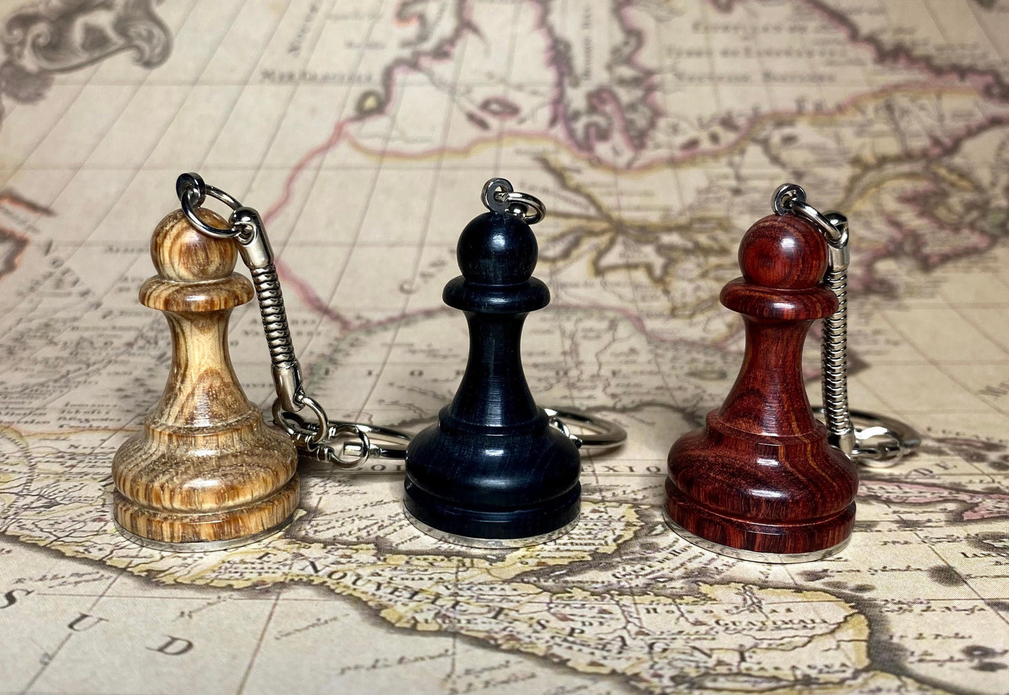 Custom Engraved Pawn Chess Piece Keychain