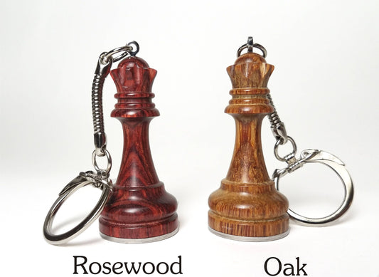 Queen Chess Piece Keychain –With or Without Custom Engraving